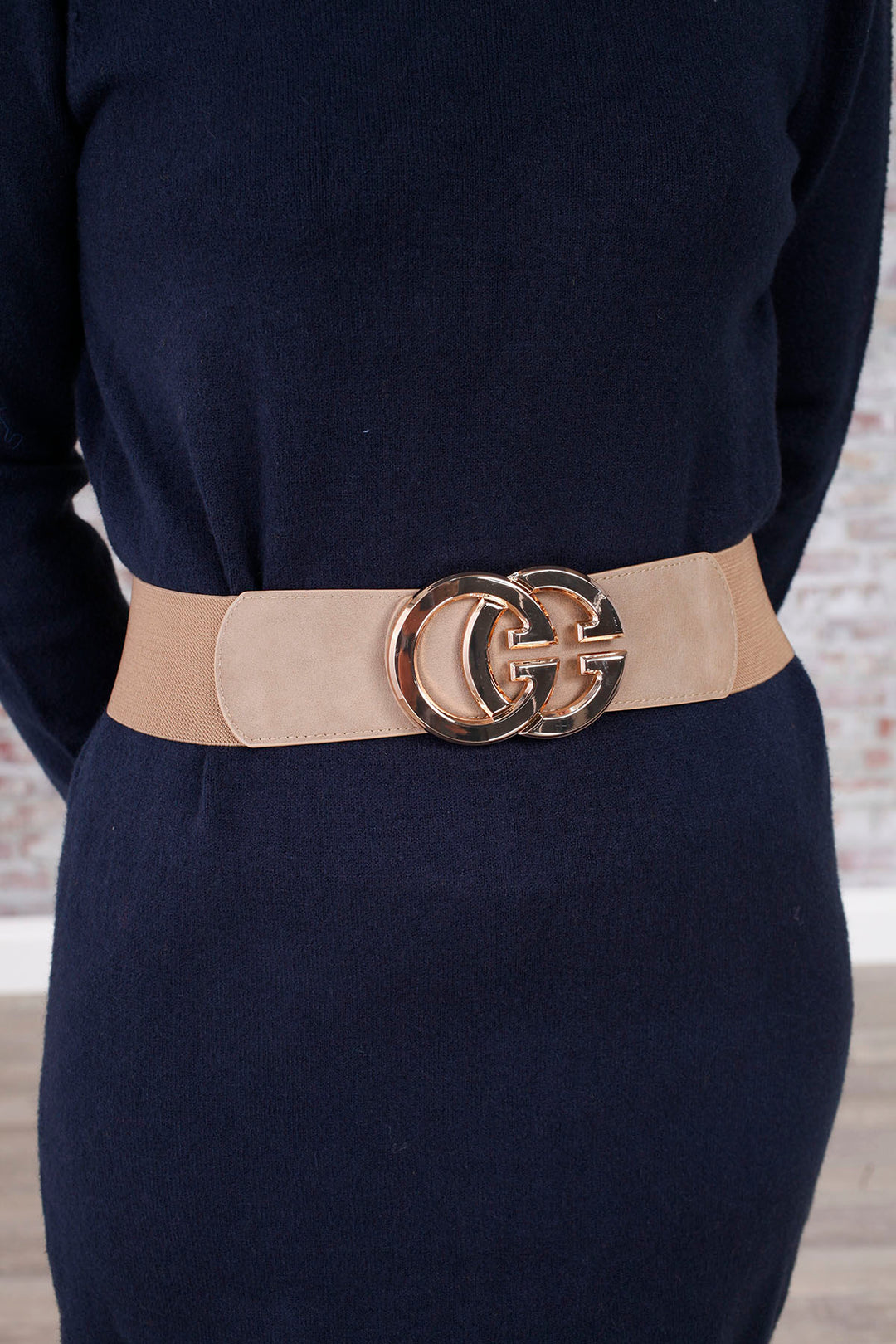 Double G belt Mocha and Gold