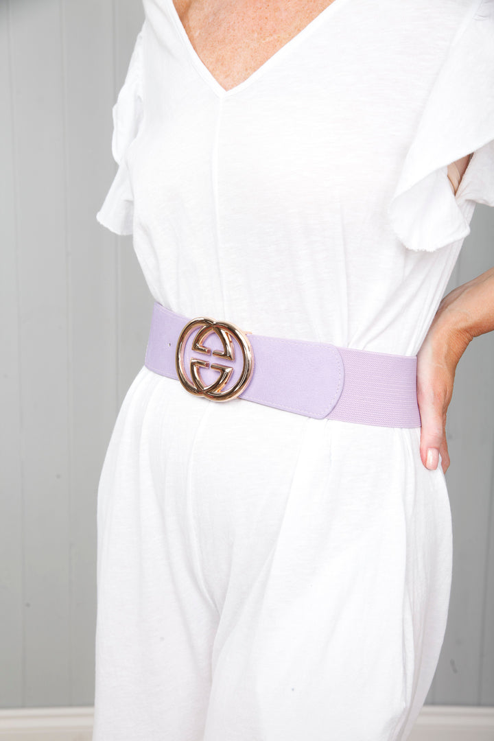 Double G belt Lilac