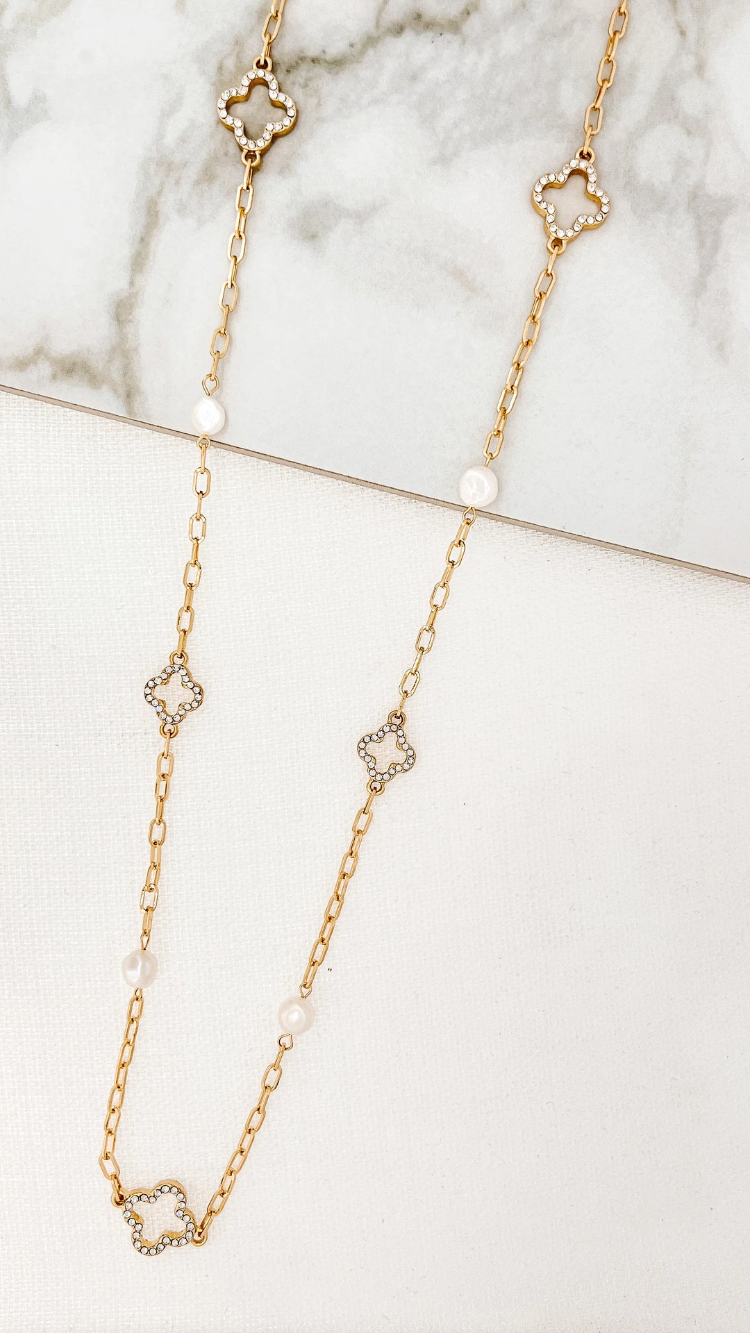 Pearl Celeste Necklace Gold