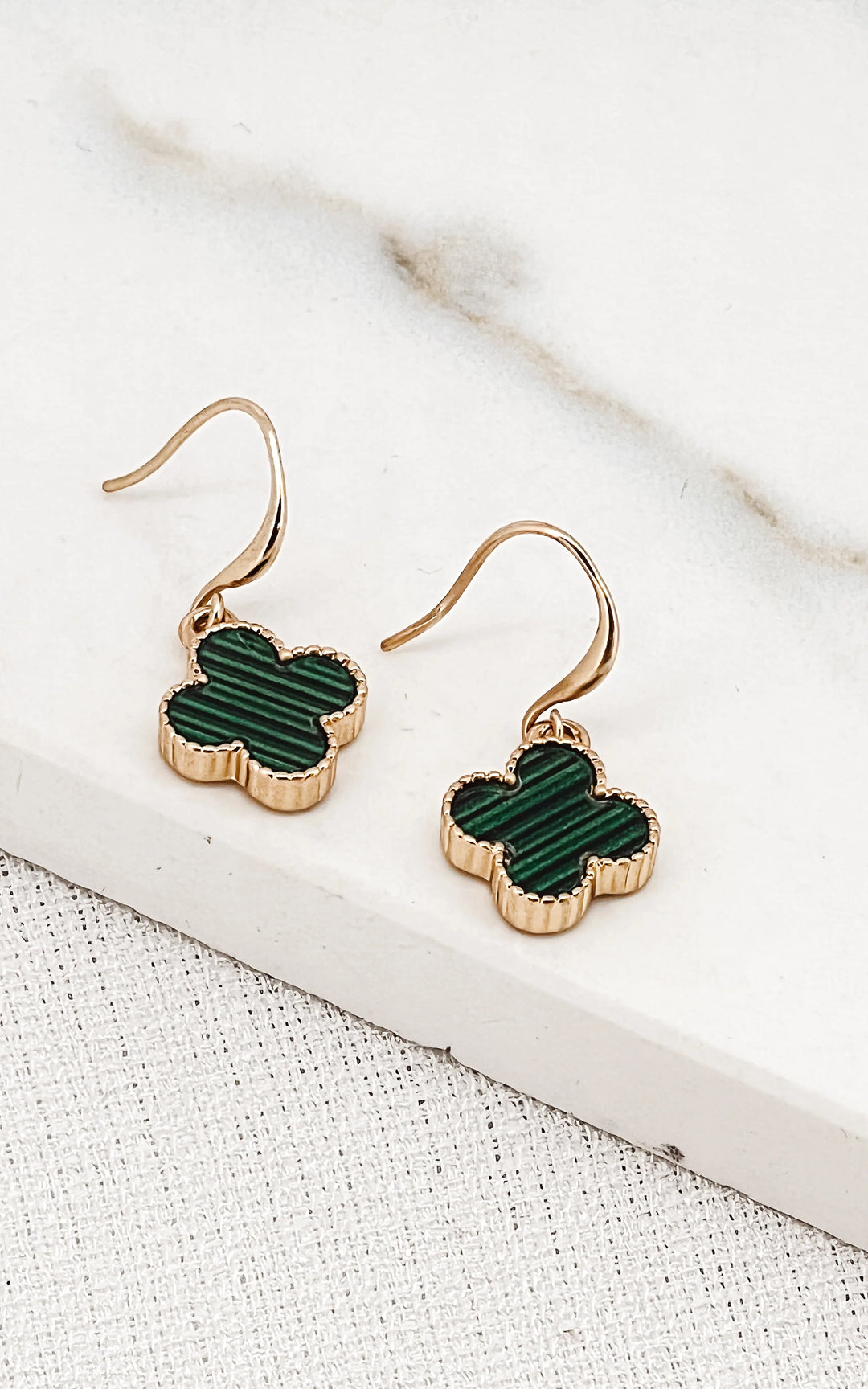 Celeste Drop Earrings Emerald