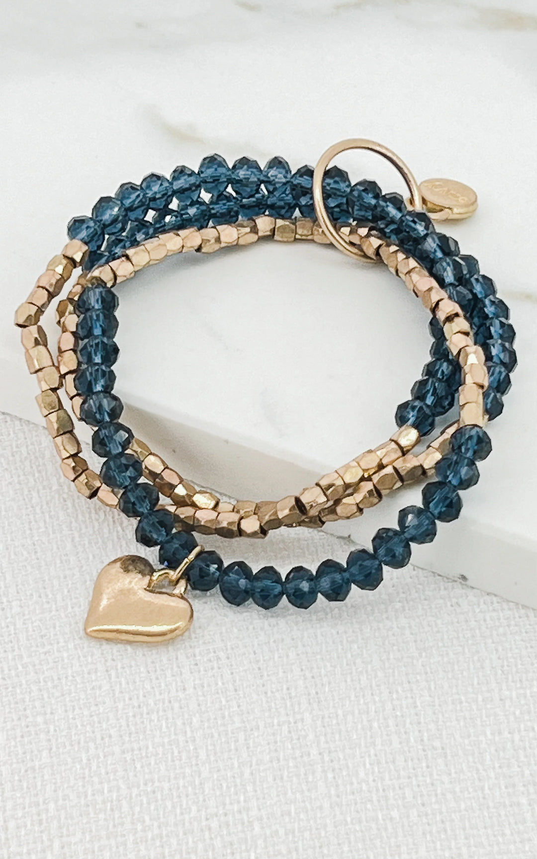Midnight Triple Beaded Bracelet