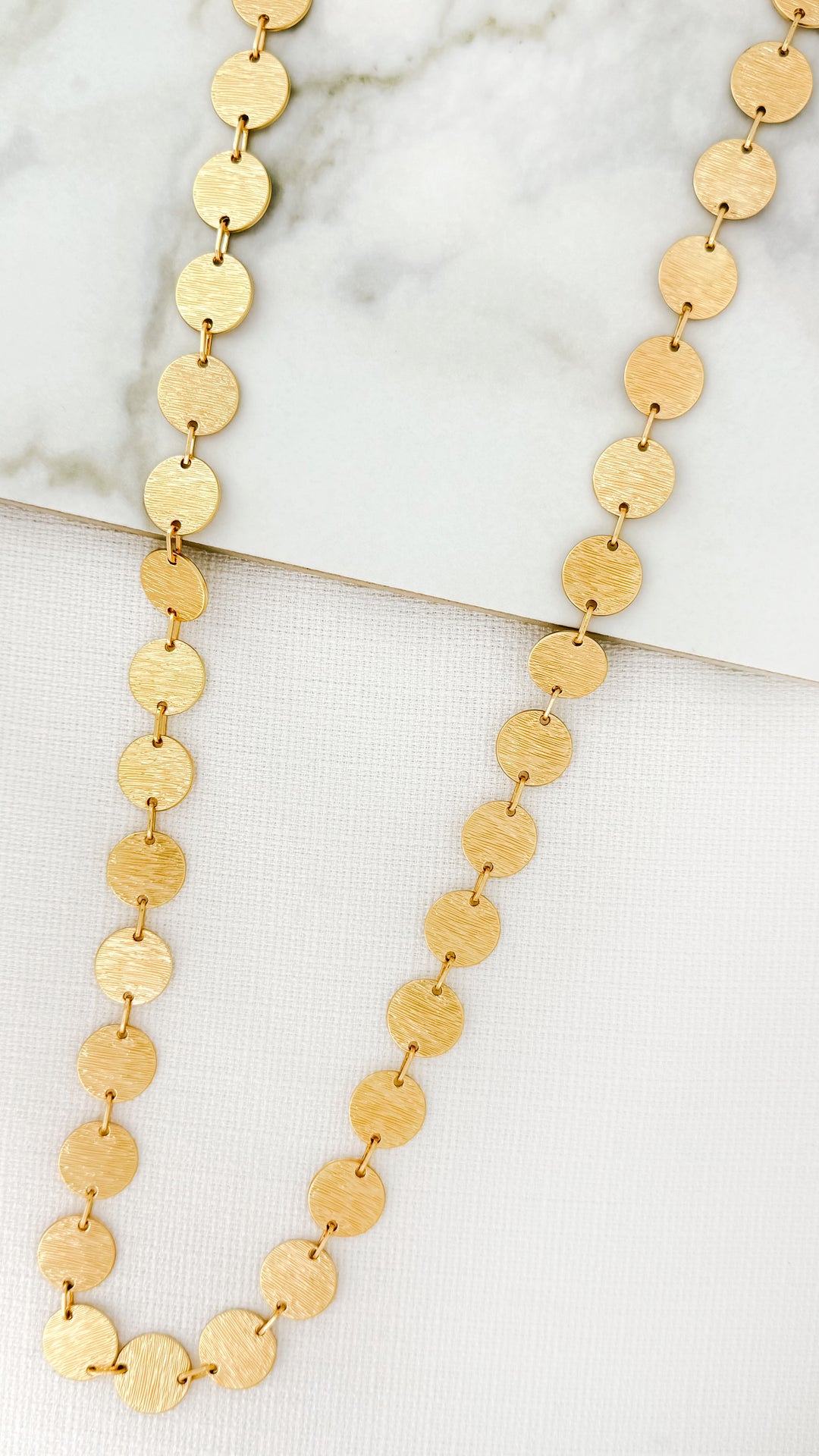 Sarah Circle disk necklace