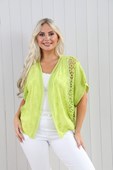 Selene Sheer Shrug Lime