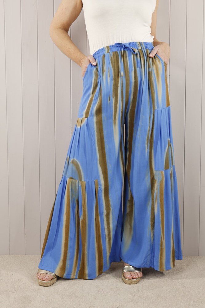 Tie Dye Trousers Blue