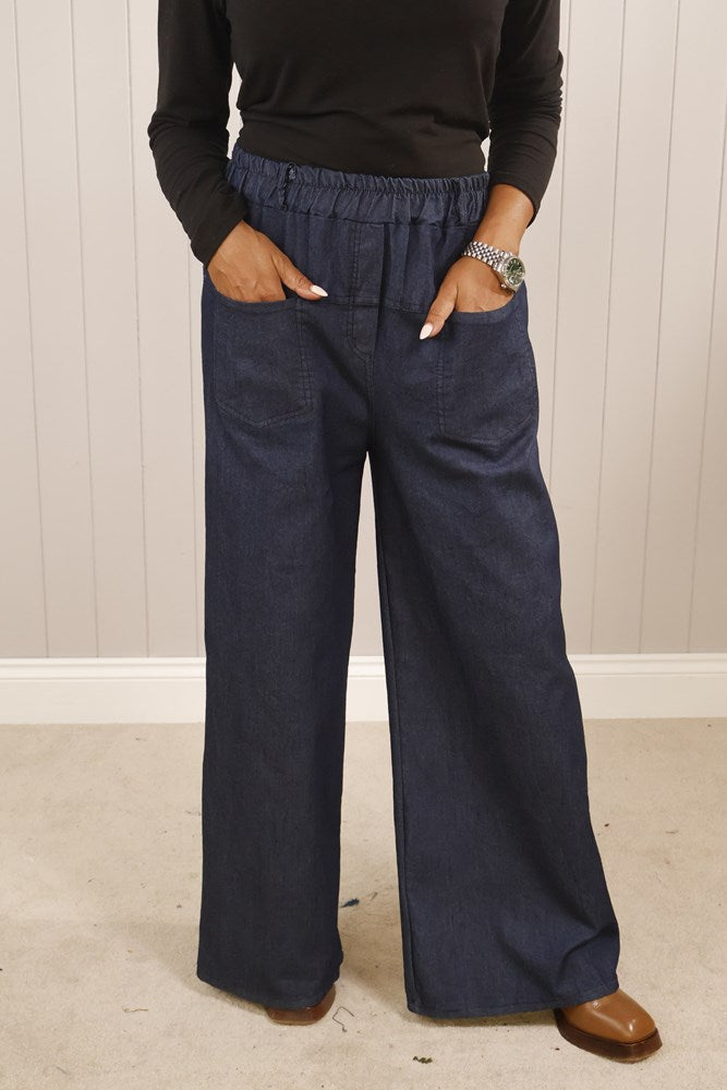 Farah wide Leg Pocket Jeans