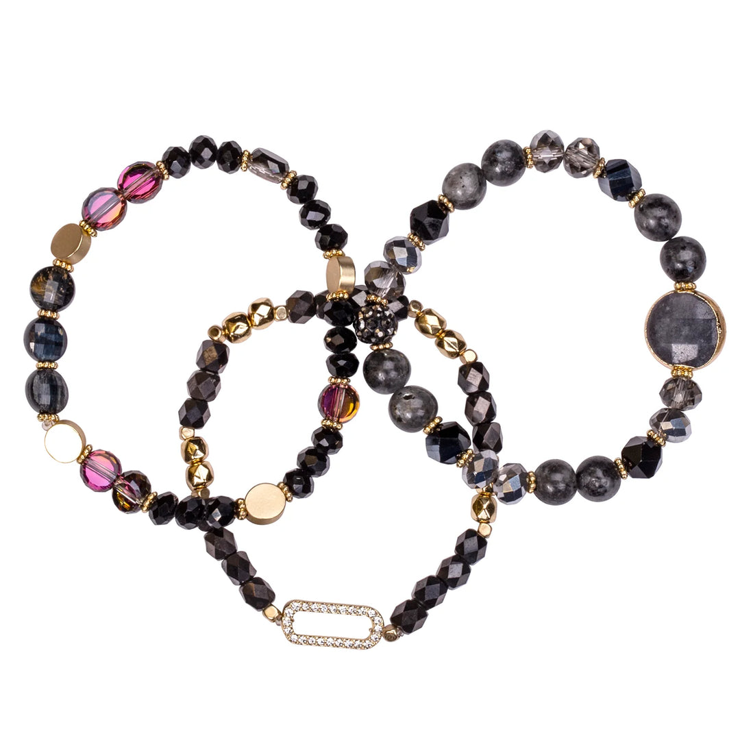 Mitzi Multi Bead Bracelet Black