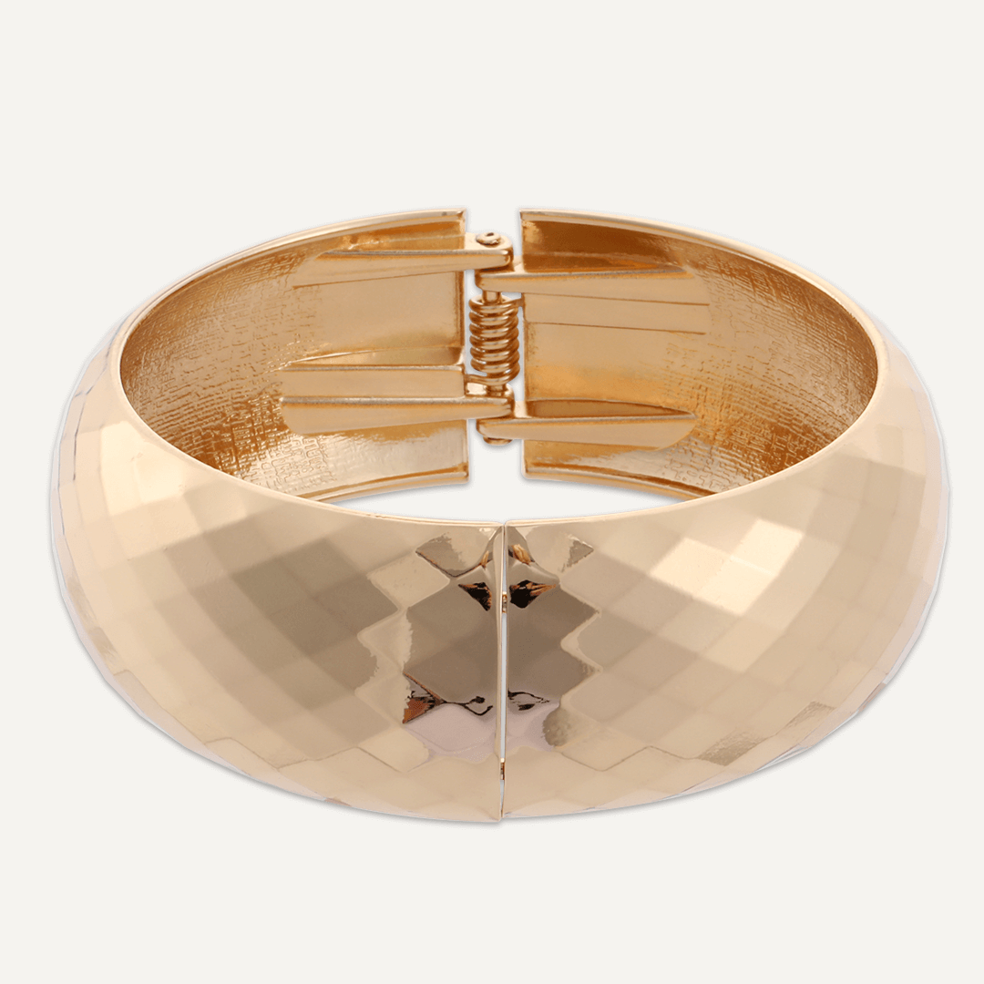 Alesha Diamond Cut Cuff Gold