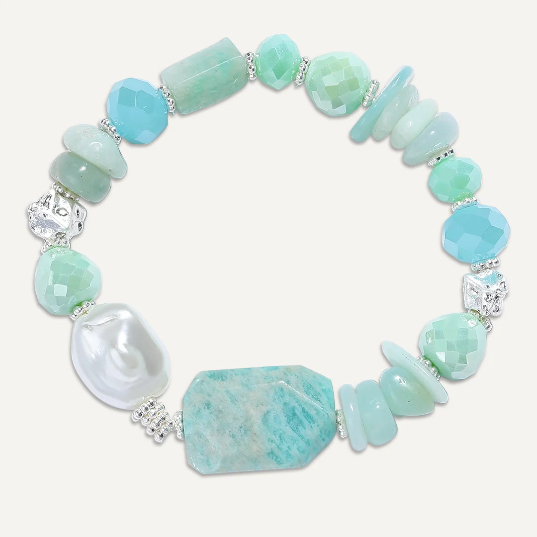 Aphina Beaded Bracelet Aqua