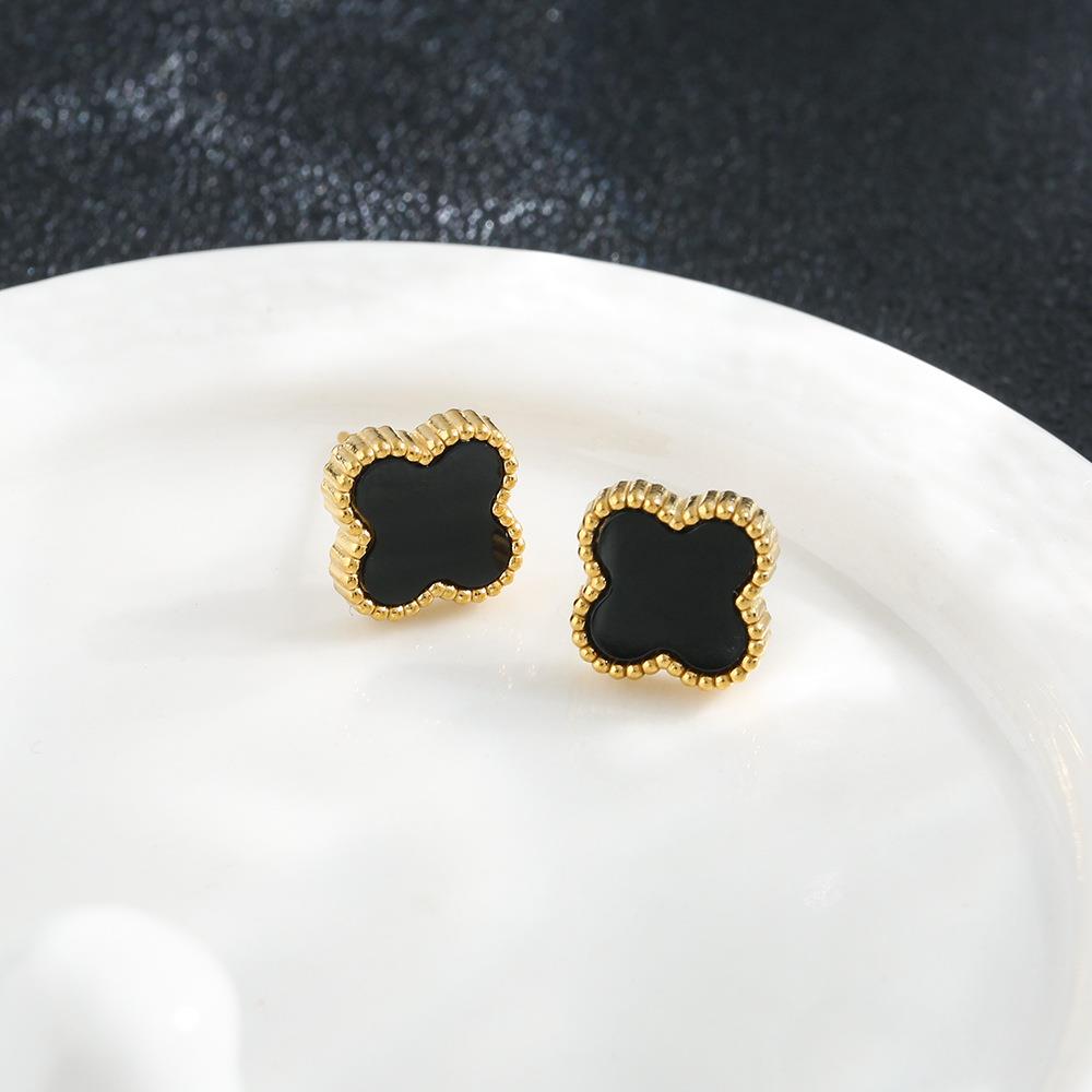 Celeste Stud Earrings Black