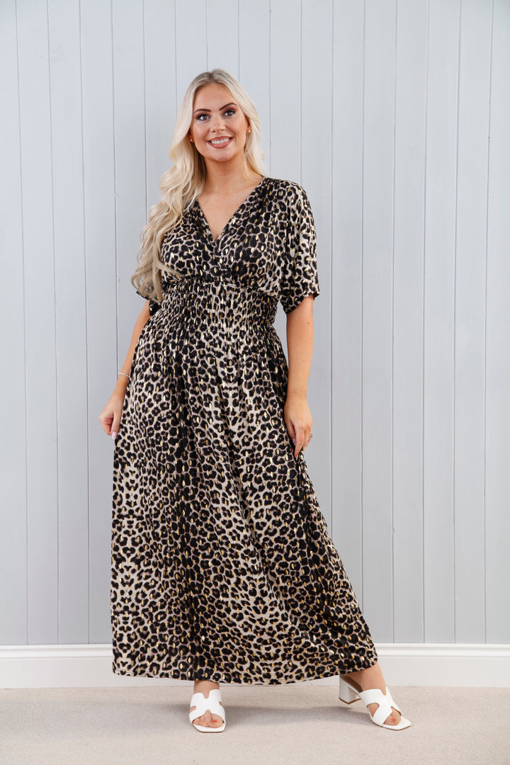 Laura Leopard Dress Black