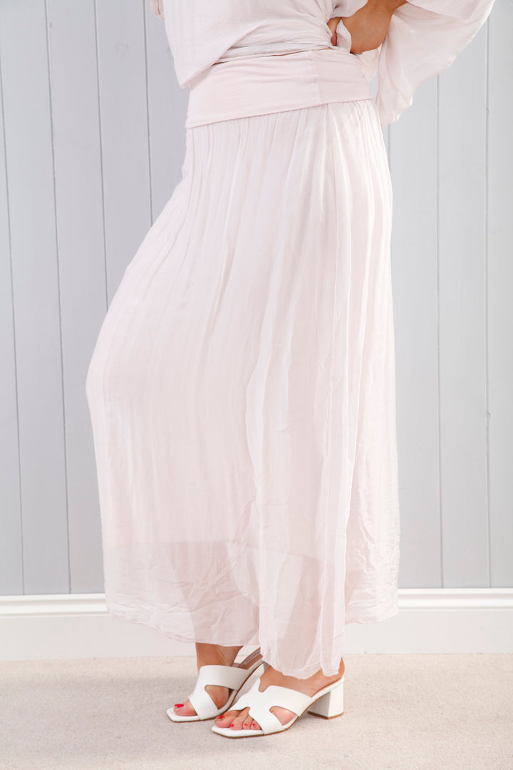 Silk Skirt Blush Pink