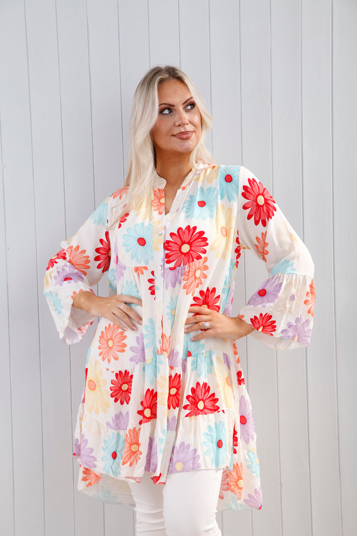 Zurie Floral Tunic Rainbow
