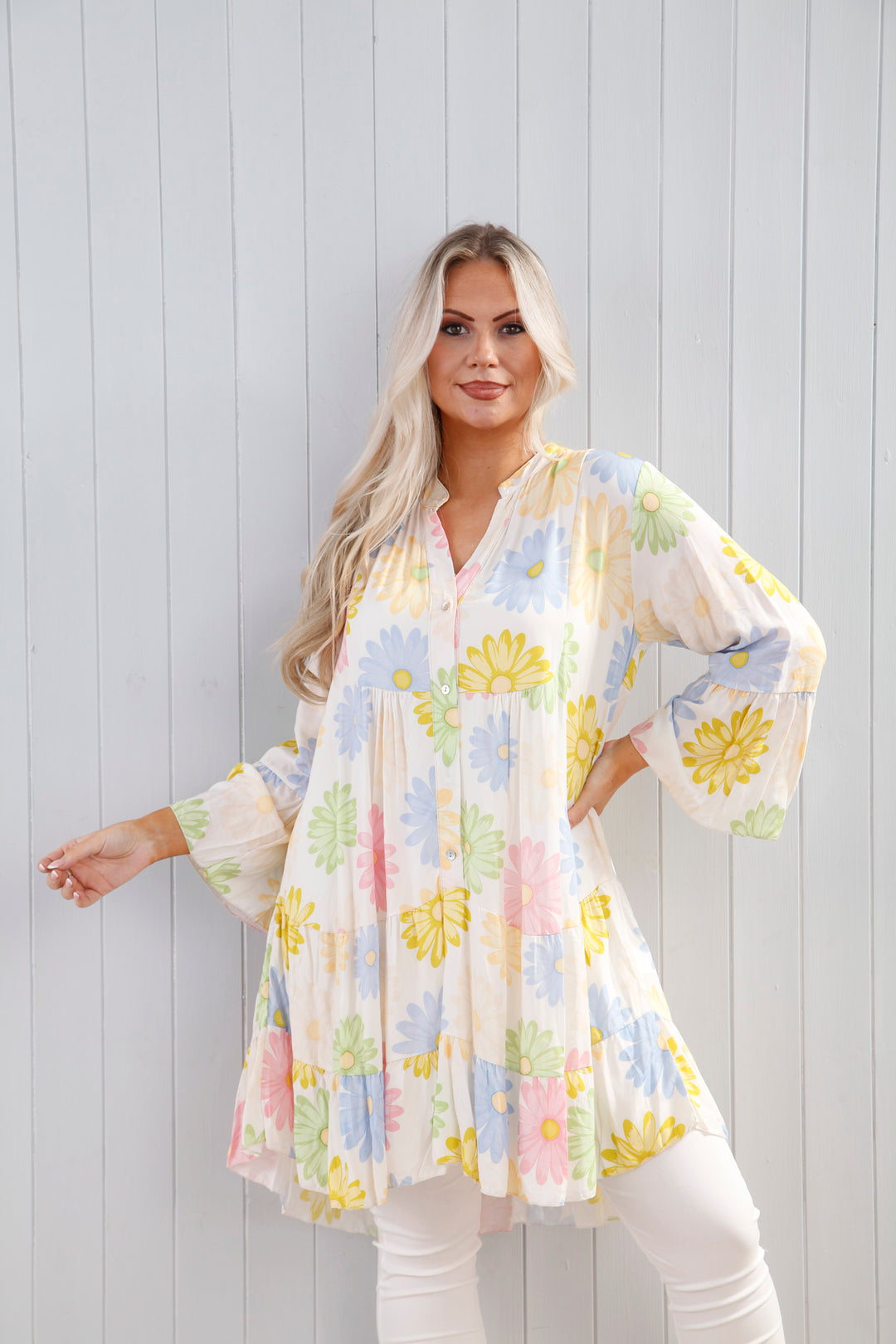 Zurie Floral Tunic Pastel