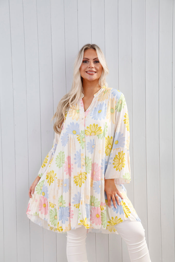 Zurie Floral Tunic Pastel