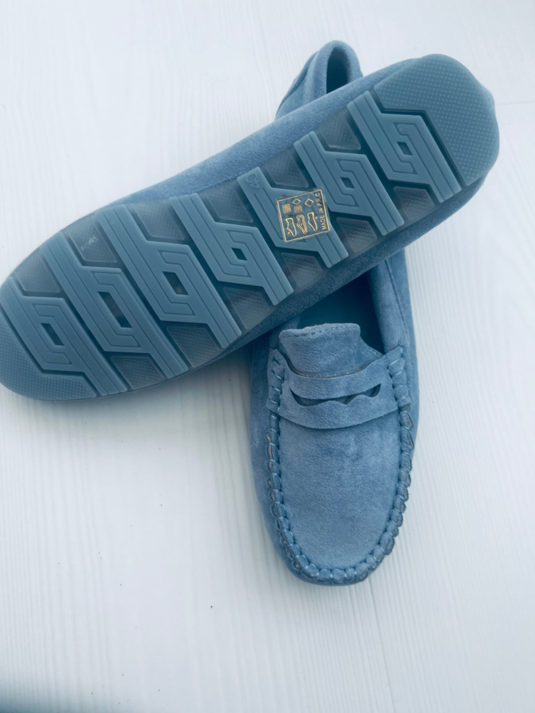 Faux suede Blue loafers