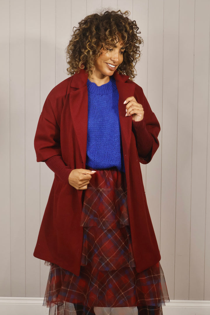 Emory Midi Coat Burgundy
