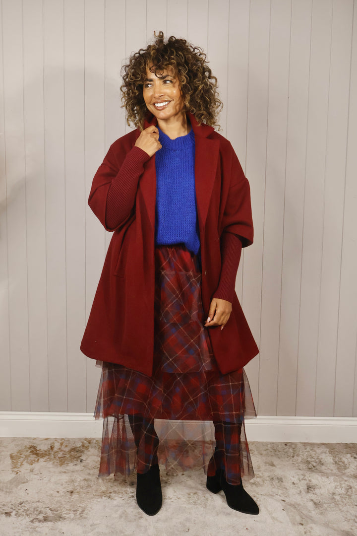 Emory Midi Coat Burgundy