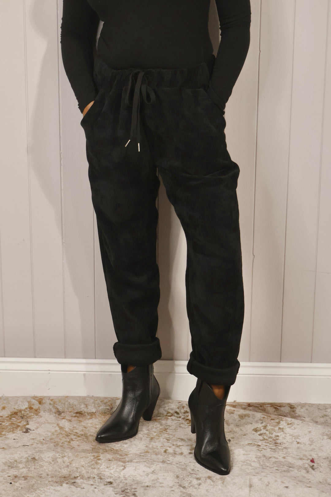 Chenille Magic Pants Black