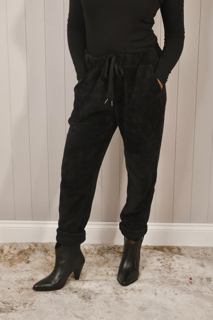 Chenille Magic Pants Black