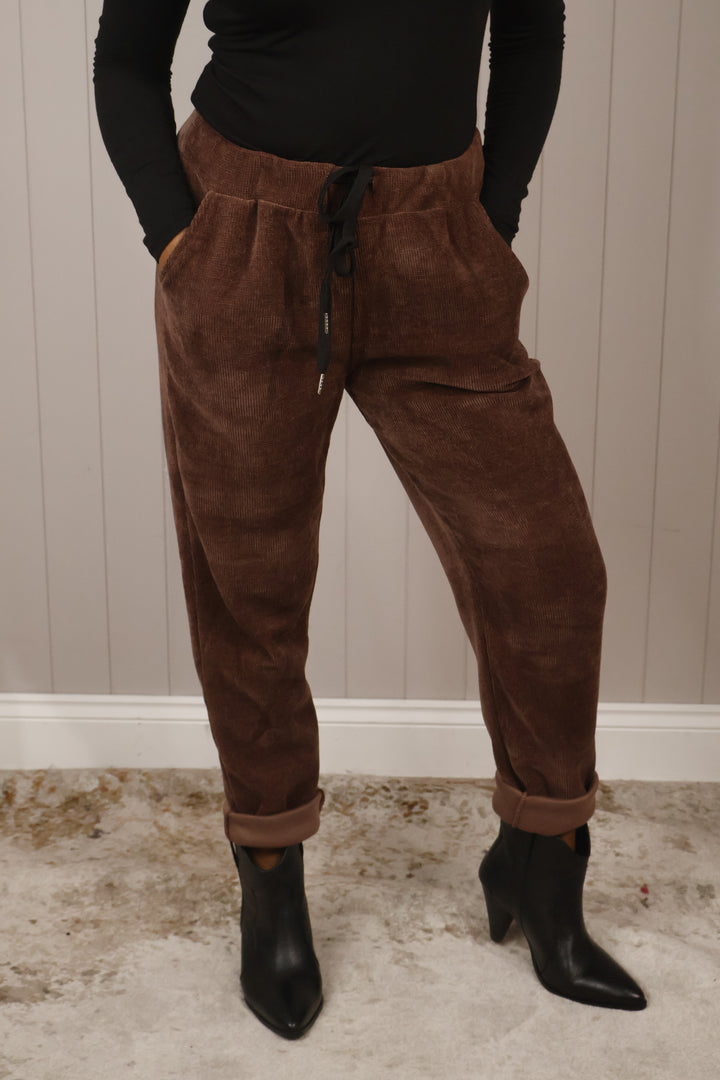 Chenille Magic Pants Aubergine