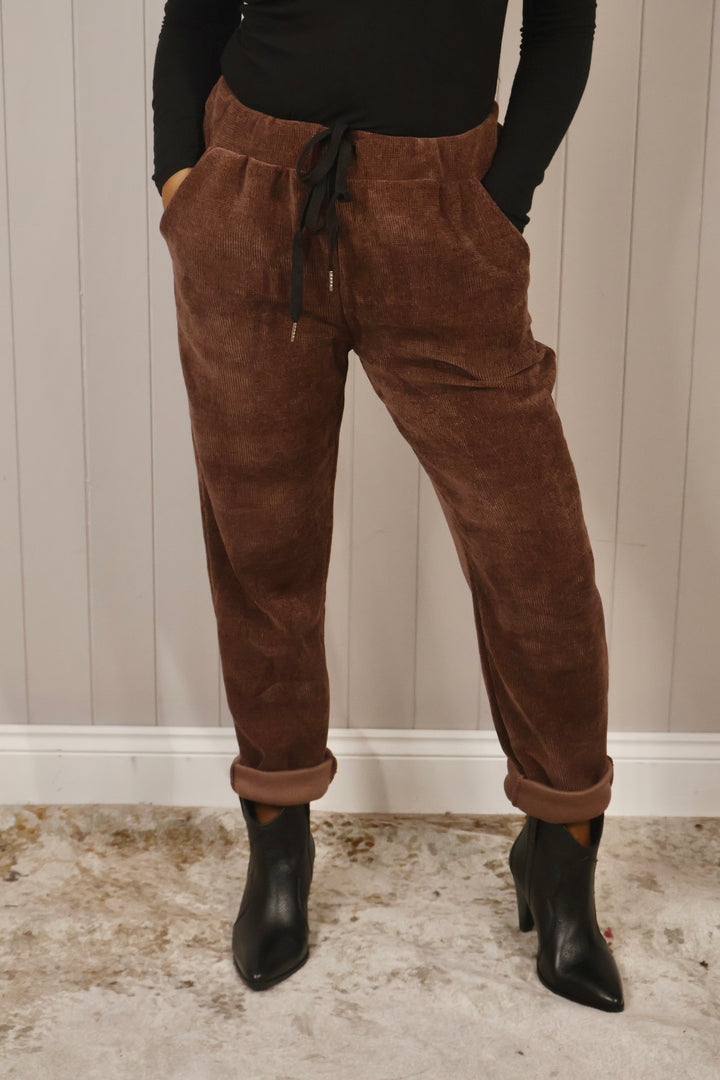 Chenille Magic Pants Aubergine