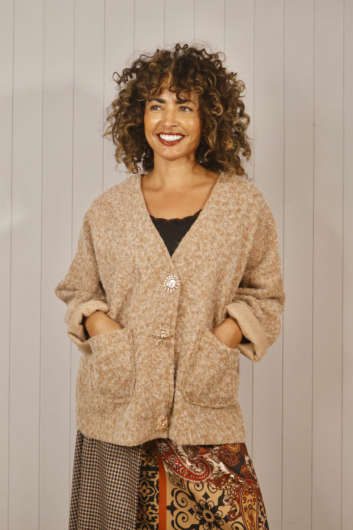 Sandy Brooch Jacket Toffee