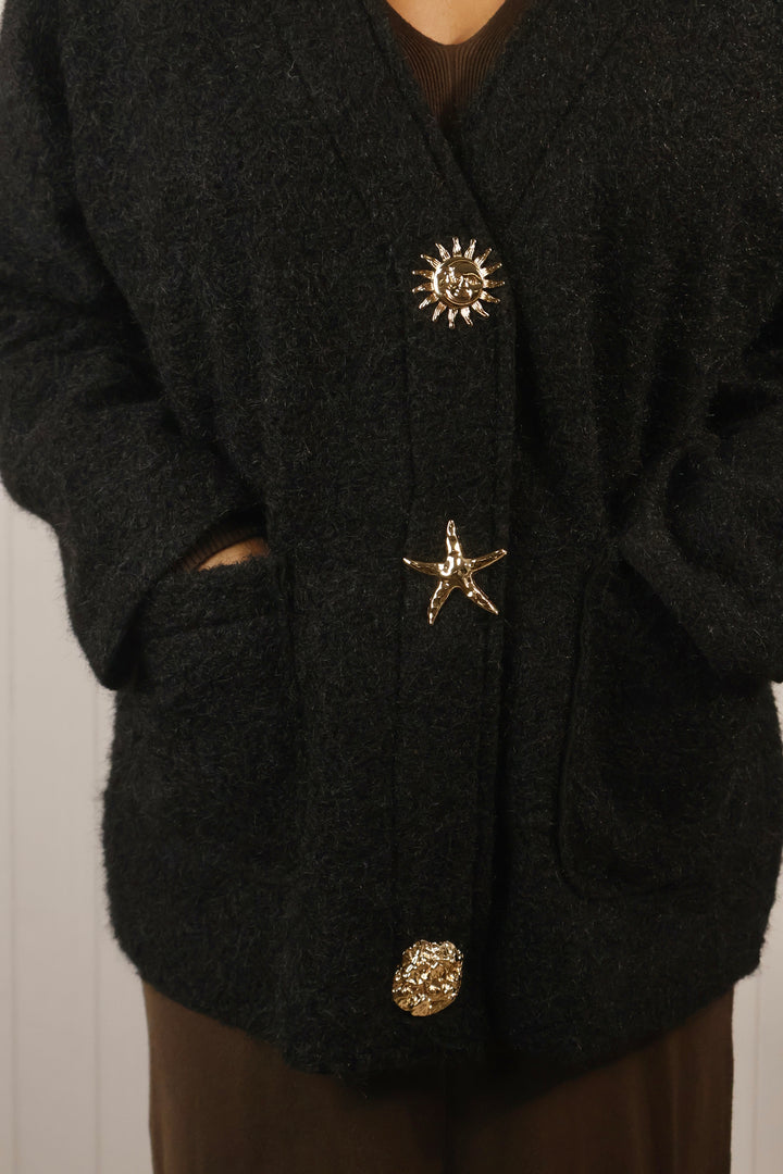 Sandy Brooch Jacket Black