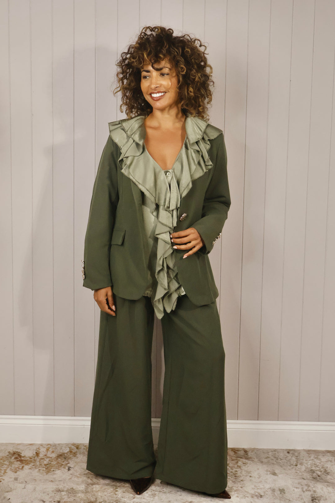Bettina Trouser Suit Khaki