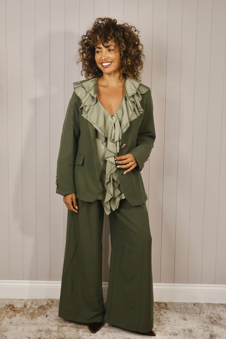 Bettina Trouser Suit Khaki