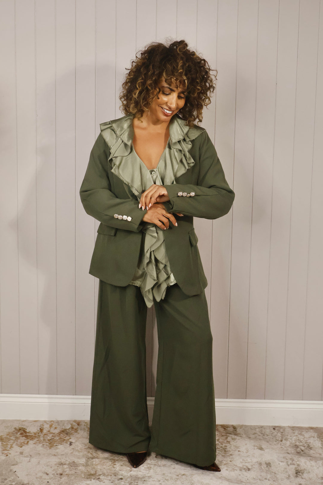 Bettina Trouser Suit Khaki