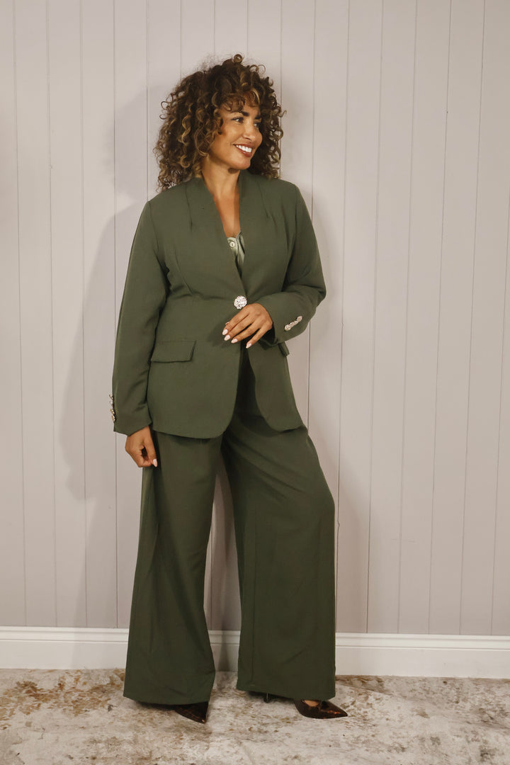 Bettina Trouser Suit Khaki