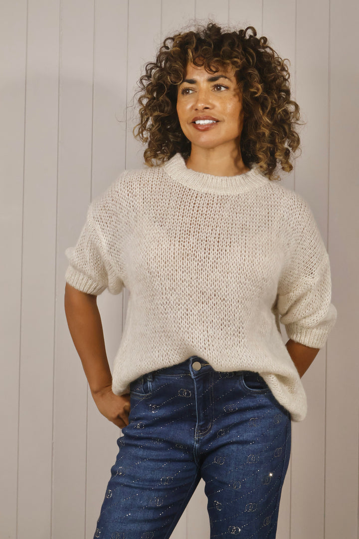 Rhia Round Neck Jumper Beige