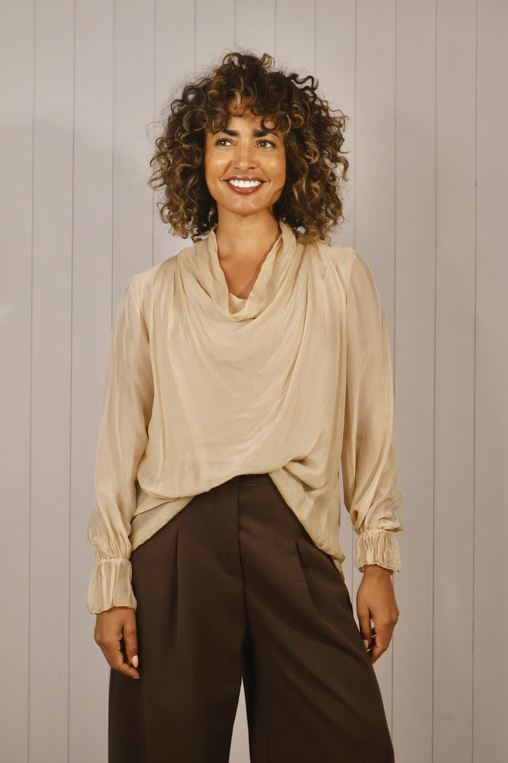 Serenity Silk Top Champagne