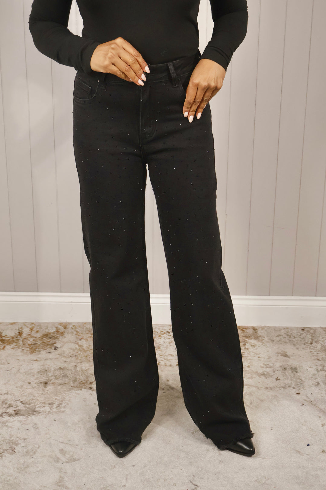 Bellisima Black Sparkle Jeans