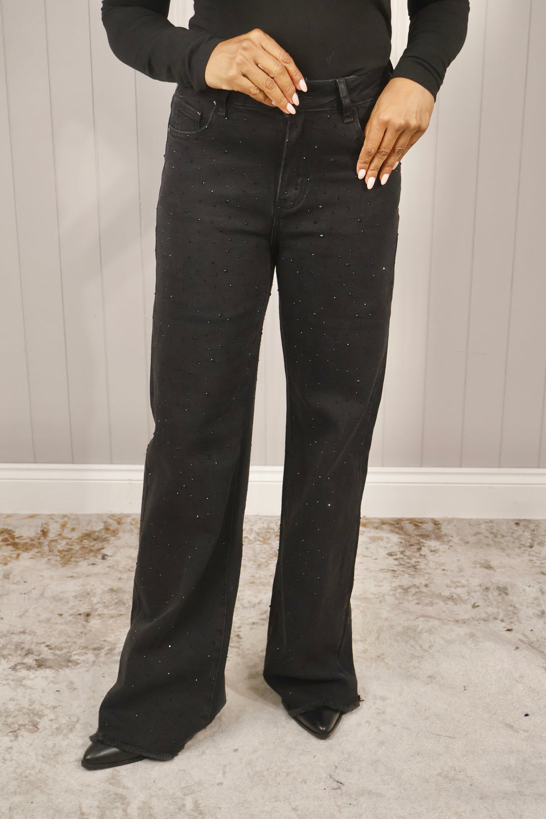 Bellisima Black Sparkle Jeans