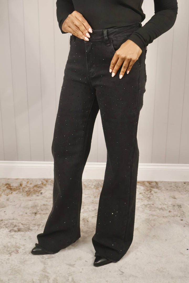 Bellisima Black Sparkle Jeans