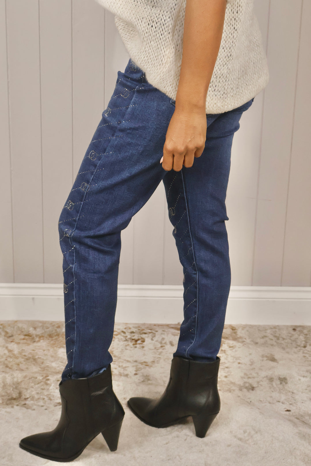 Crystal Logo Denim Jeans