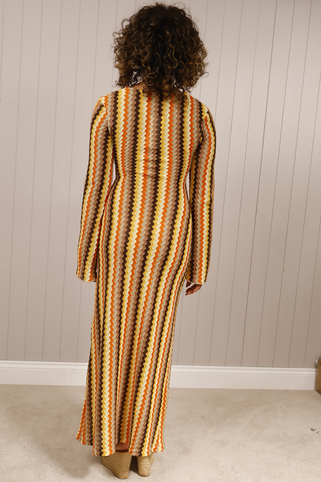 Zig Zag Hoop Dress Chocolate