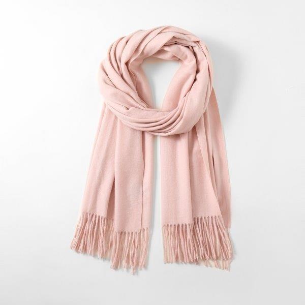 Baby Pink Cashmere Blend Scarf