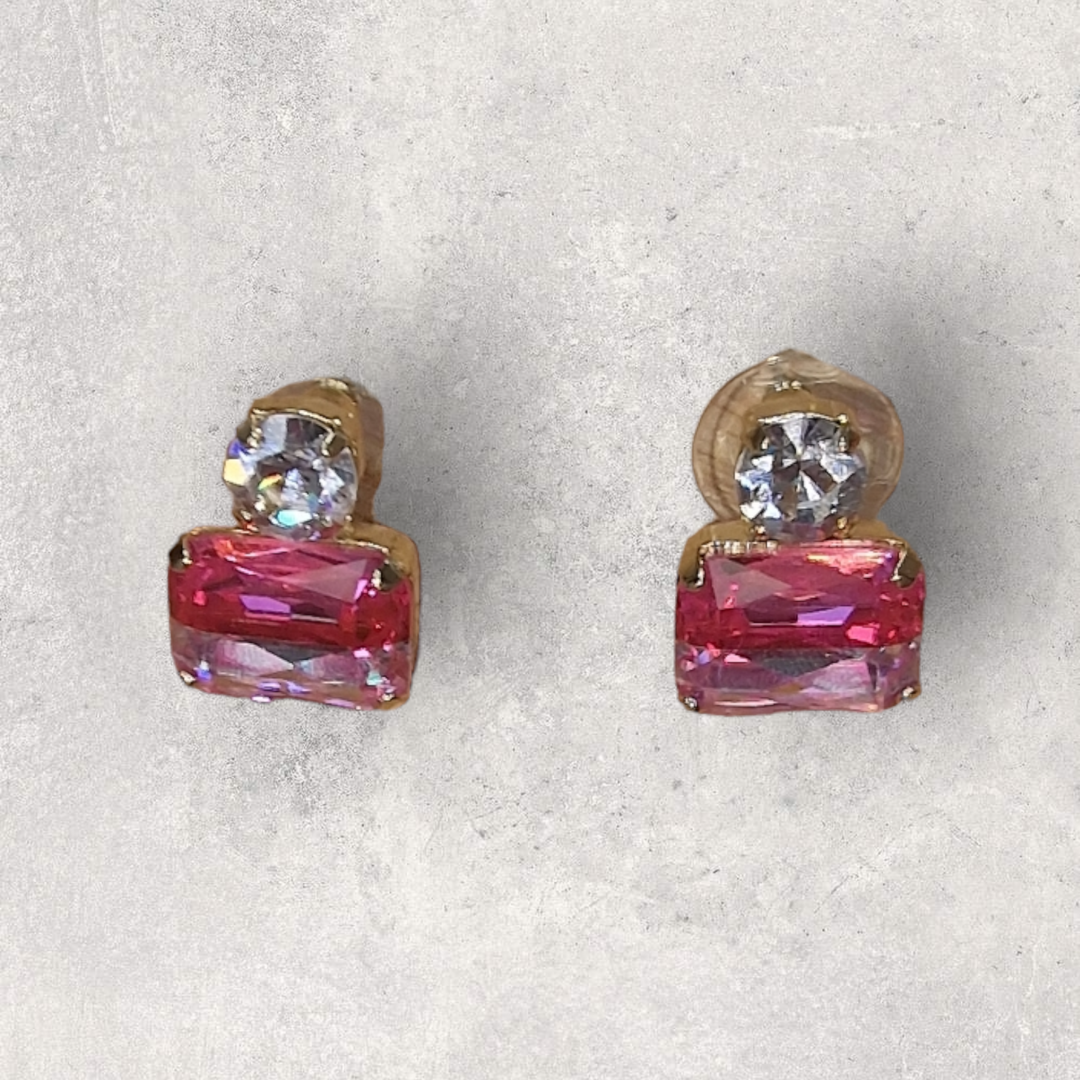 Crystal Earrings Bubblegum Pink
