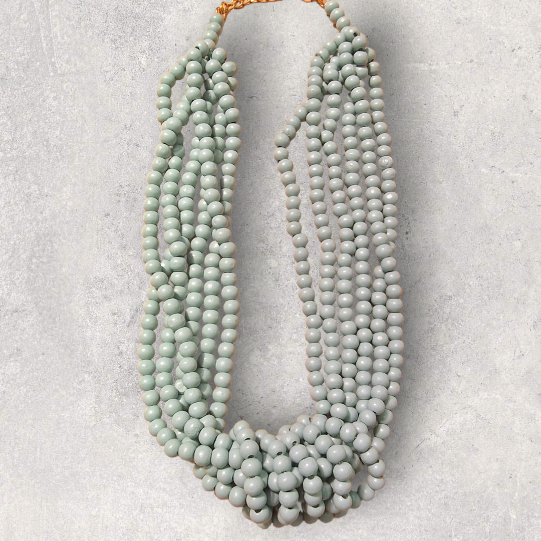 Beaded Knot Necklace Turquoise