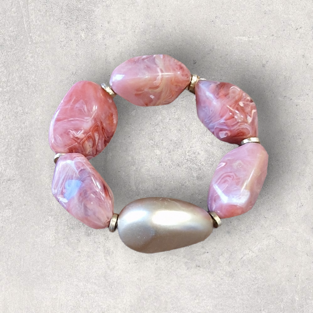 Juliana Marble Bracelet Pink Sands