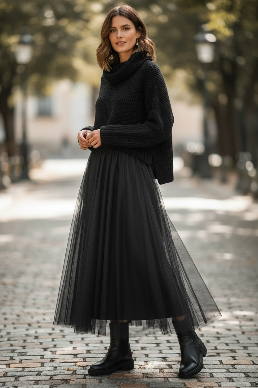 Carrie Tulle Skirt Black – Goose Island