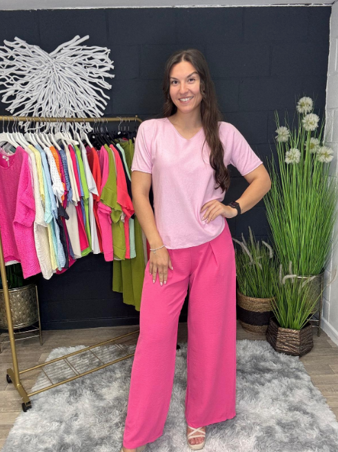 Wide Leg Trouser Fuchsia (no label)