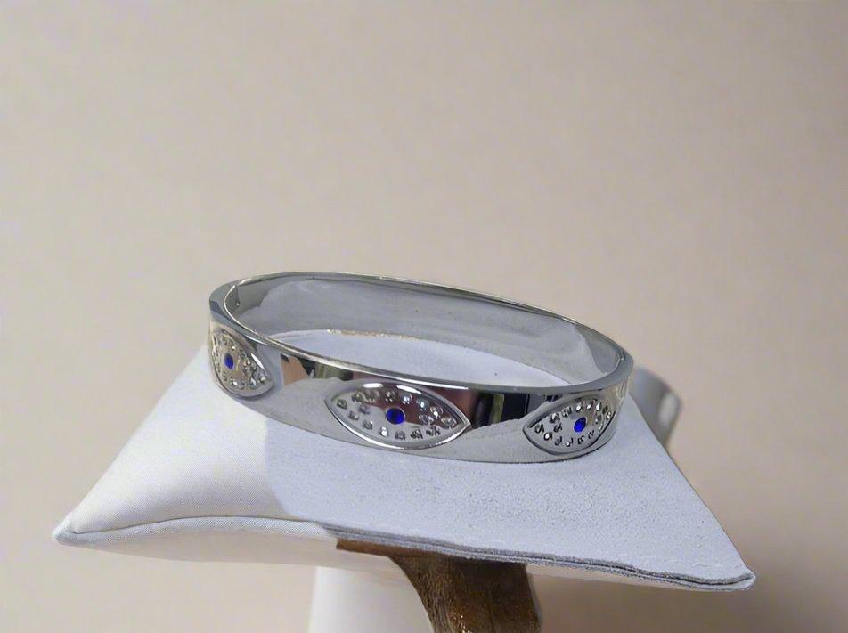 Evil Eye Bangle Silver