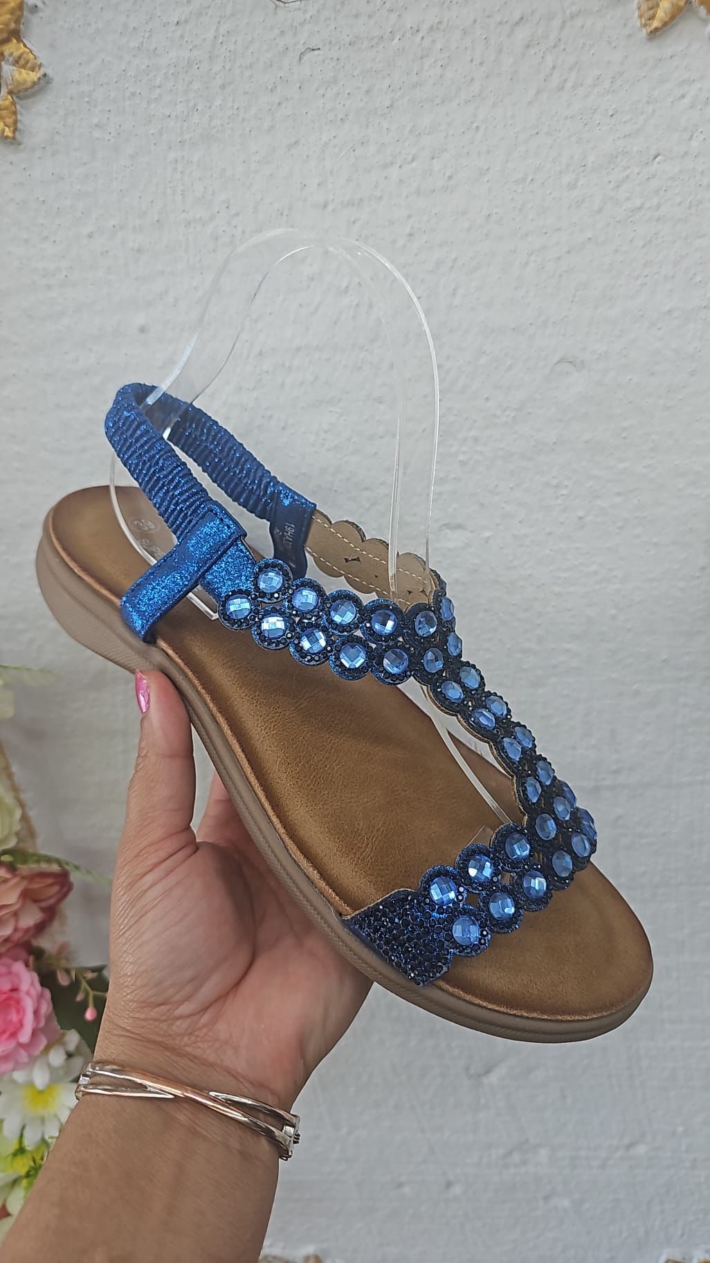 Jamie Jewel Sandals Royal Blue