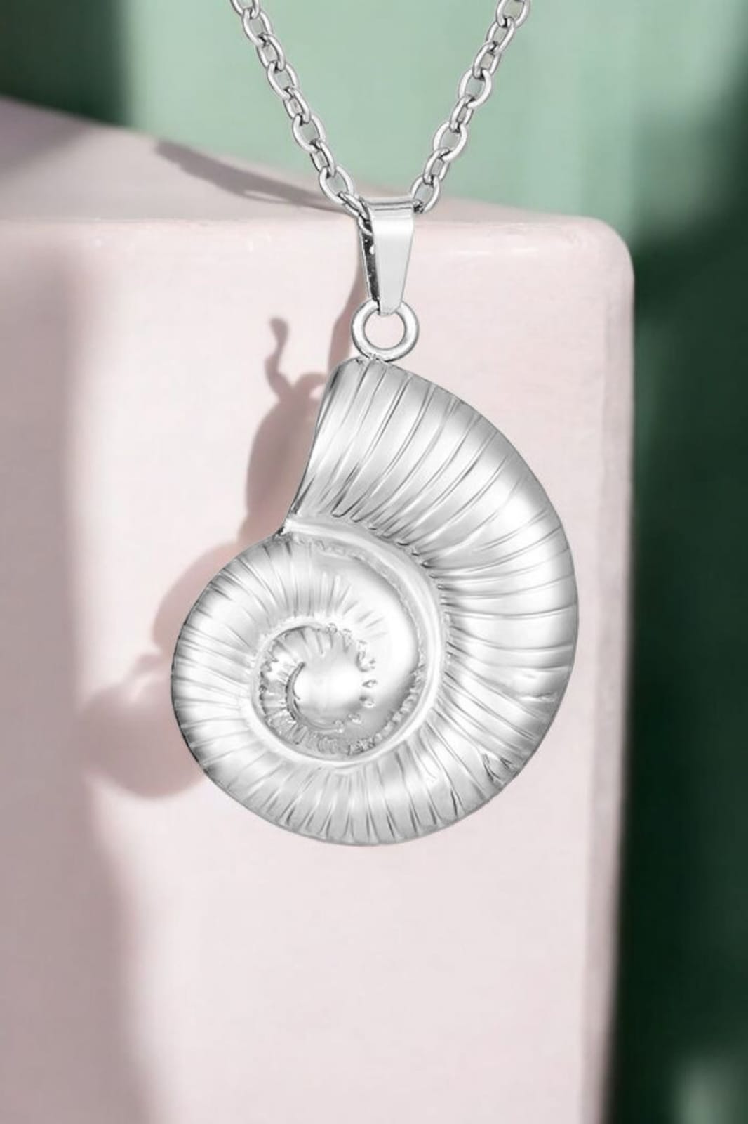 Ammonite Necklace Silver