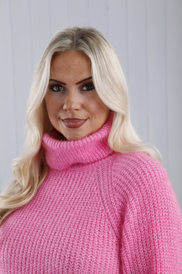 Olga Brushed Knit Tunic Candy Pink