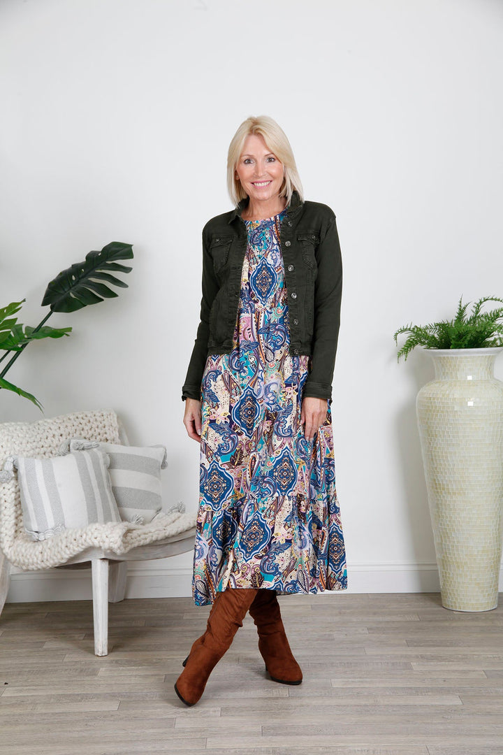 Military Green Denim Stretch Jacket - Goose Island