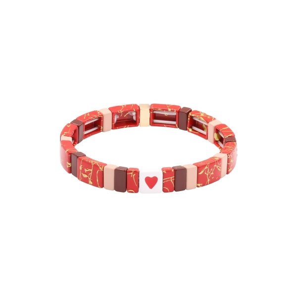 Red Heart Marble Bracelet - Goose Island